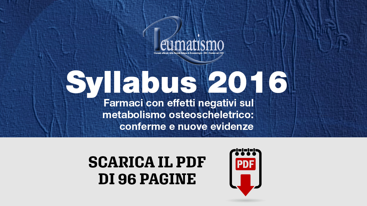 Disponibile online il Syllabus 2016