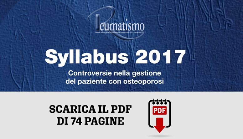 Disponibile online il Syllabus 2017
