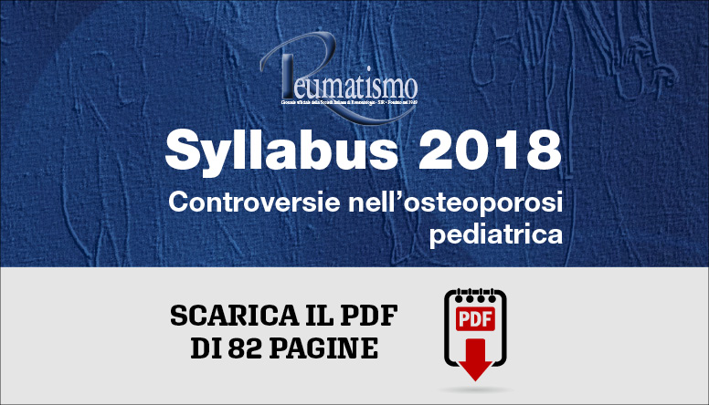 Disponibile online il Syllabus 2018