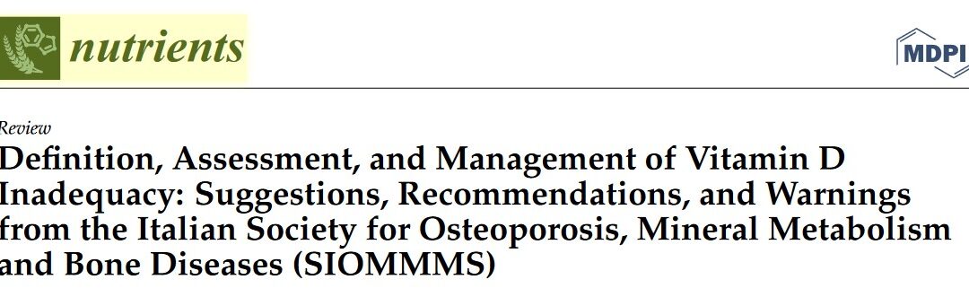 Raccomandazioni sulla terapia del deficit di vitamina D