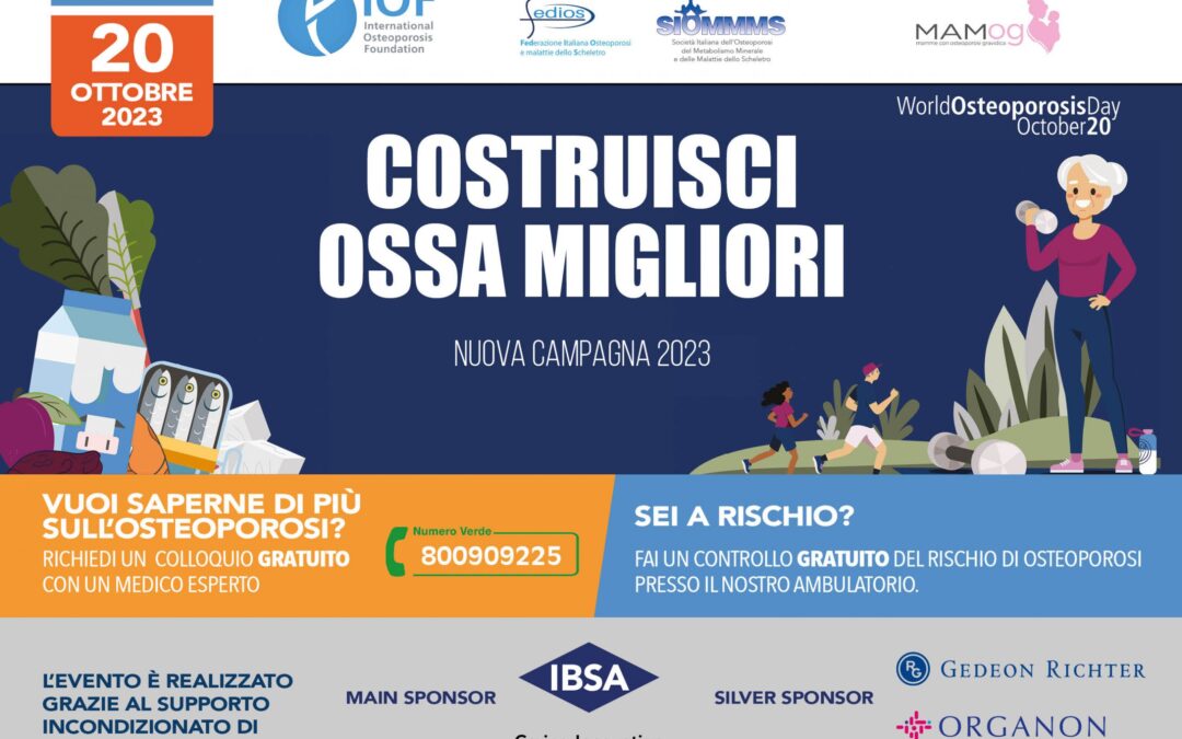 Giornata Mondiale dell’Osteoporosi – 20 Ottobre 2023